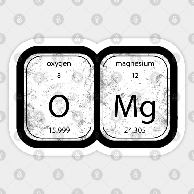 Oh My God Periodic Table Oxygen Magnesium Sticker by Scar